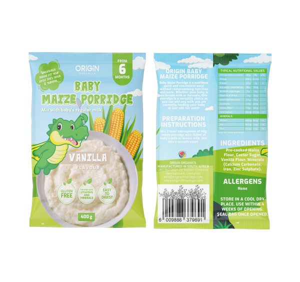 Baby Maize Porridge (400g) Origin Organics